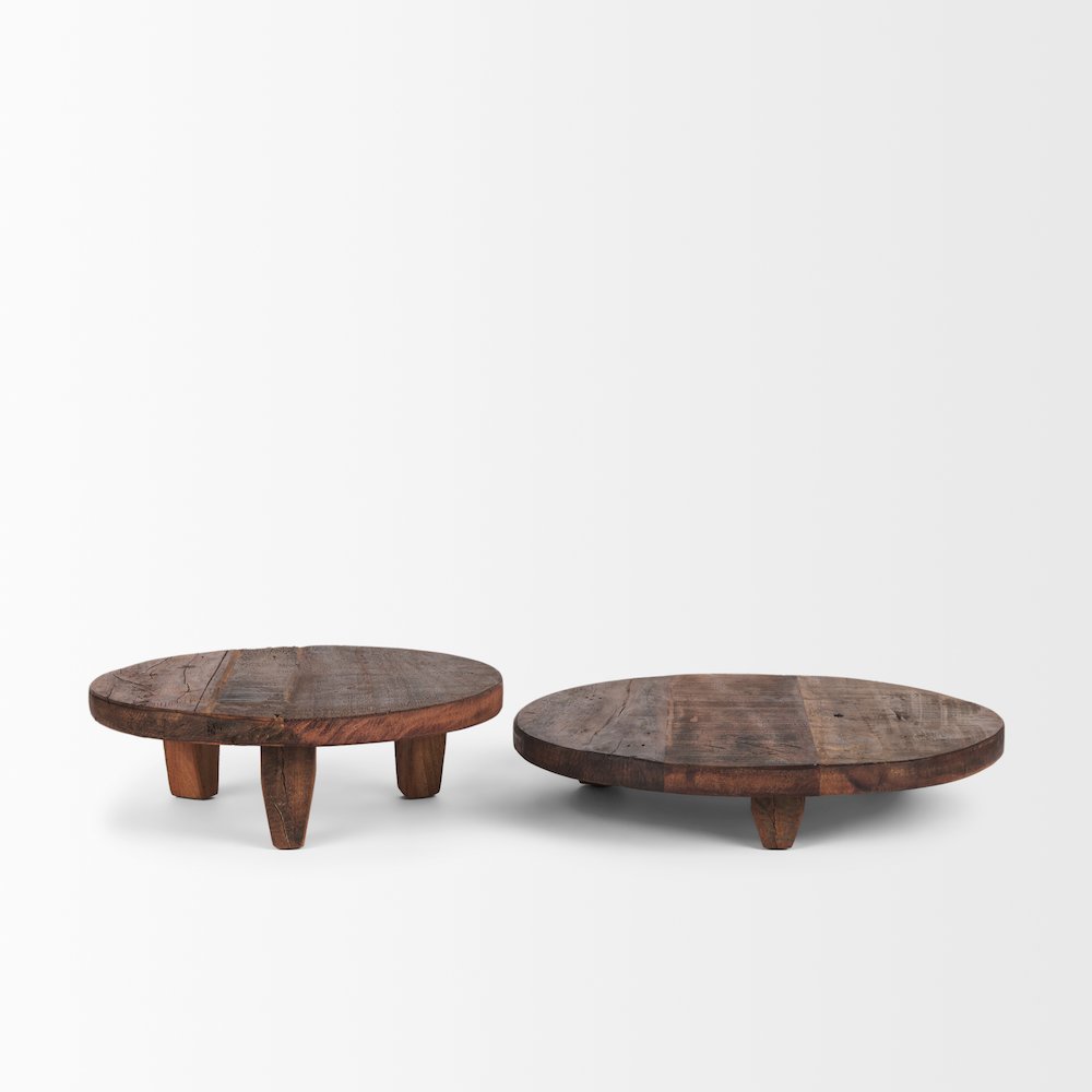 Iza Medium Brown Wooden Riser (Set of 2). Picture 3