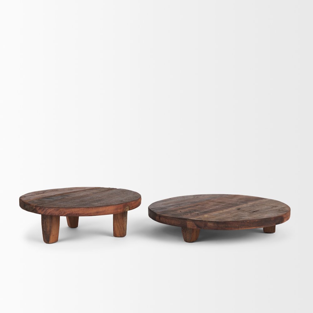 Iza Medium Brown Wooden Riser (Set of 2). Picture 4