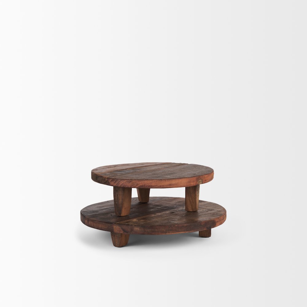 Iza Medium Brown Wooden Riser (Set of 2). Picture 5