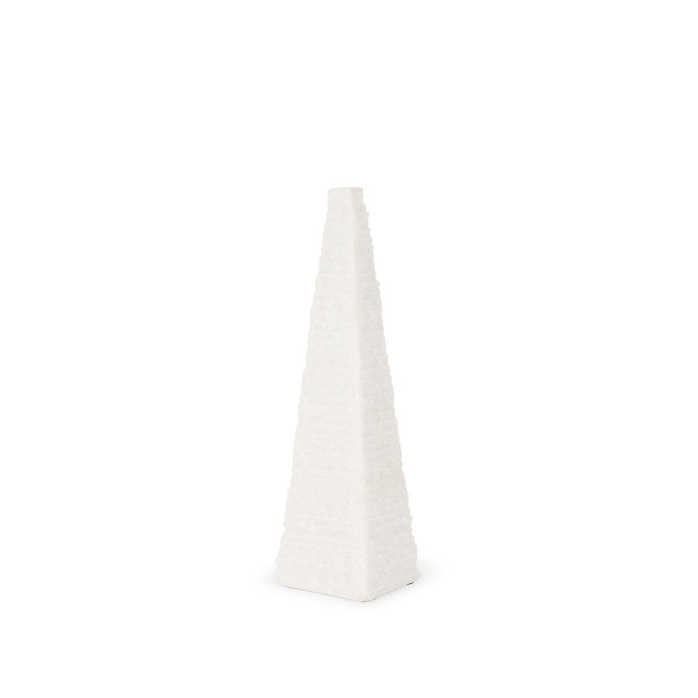 Pyramis White Rough Marble Obelisk 13". Picture 1