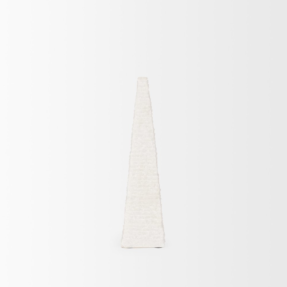 Pyramis White Rough Marble Obelisk 13". Picture 4