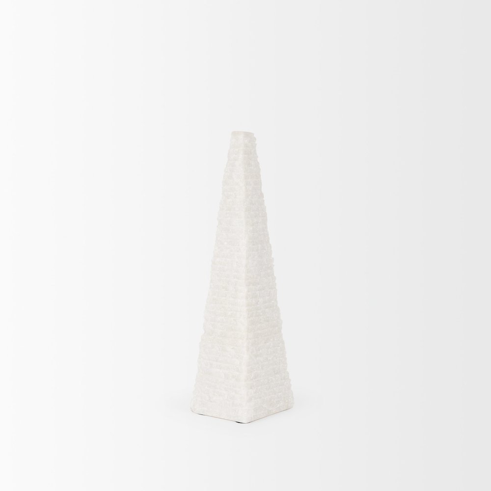Pyramis White Rough Marble Obelisk 13". Picture 5