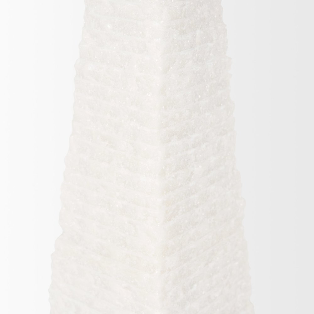 Pyramis White Rough Marble Obelisk 13". Picture 7