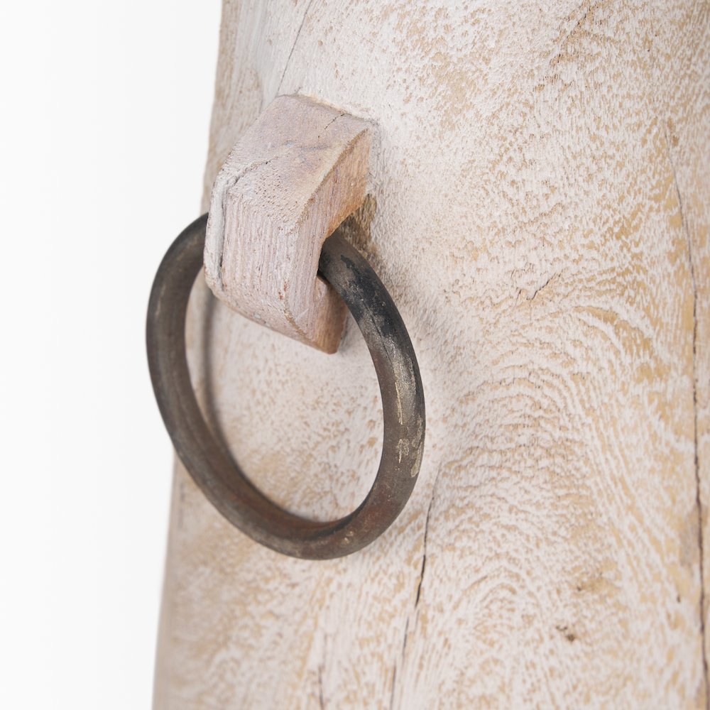 Monique Large Light Brown Handles Wood Pot. Picture 7