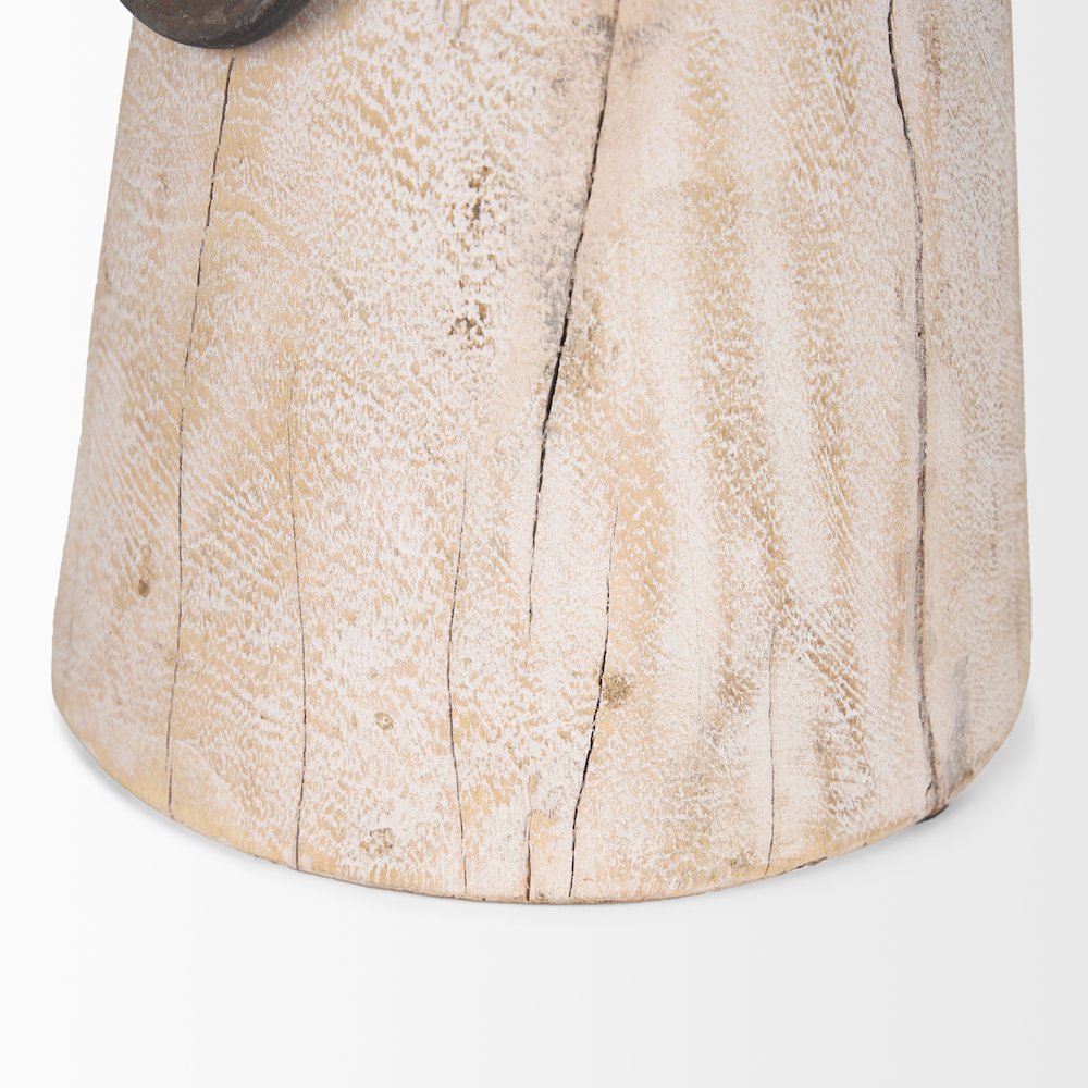 Monique Large Light Brown Handles Wood Pot. Picture 8