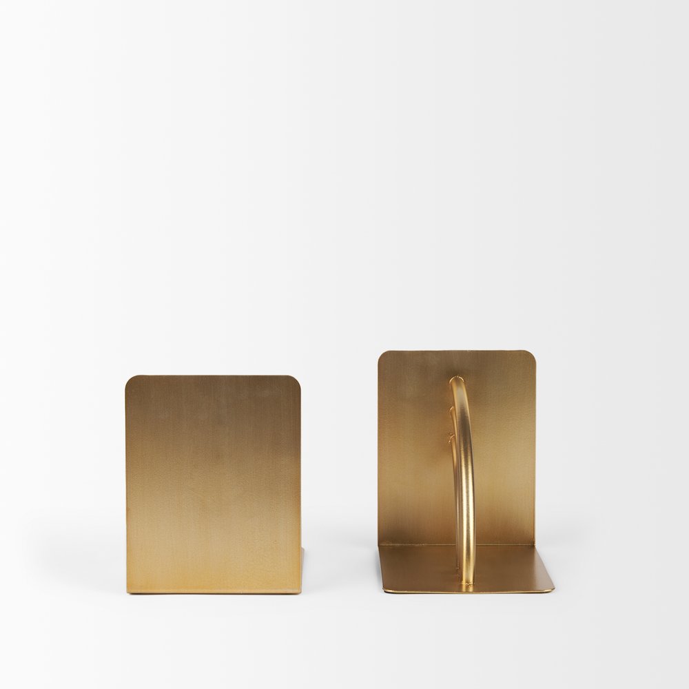 Gold Metal Bookends. Picture 4