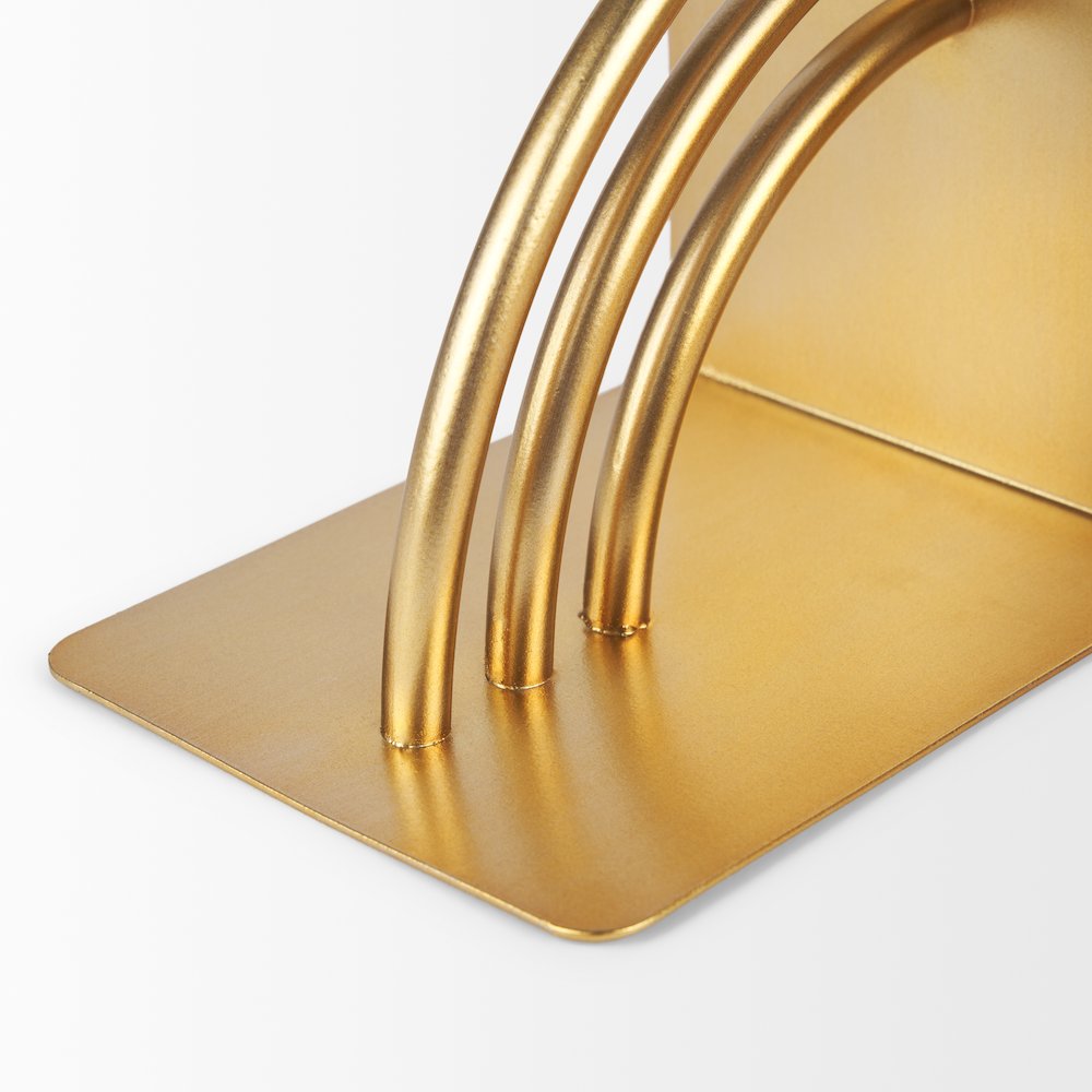 Gold Metal Bookends. Picture 7