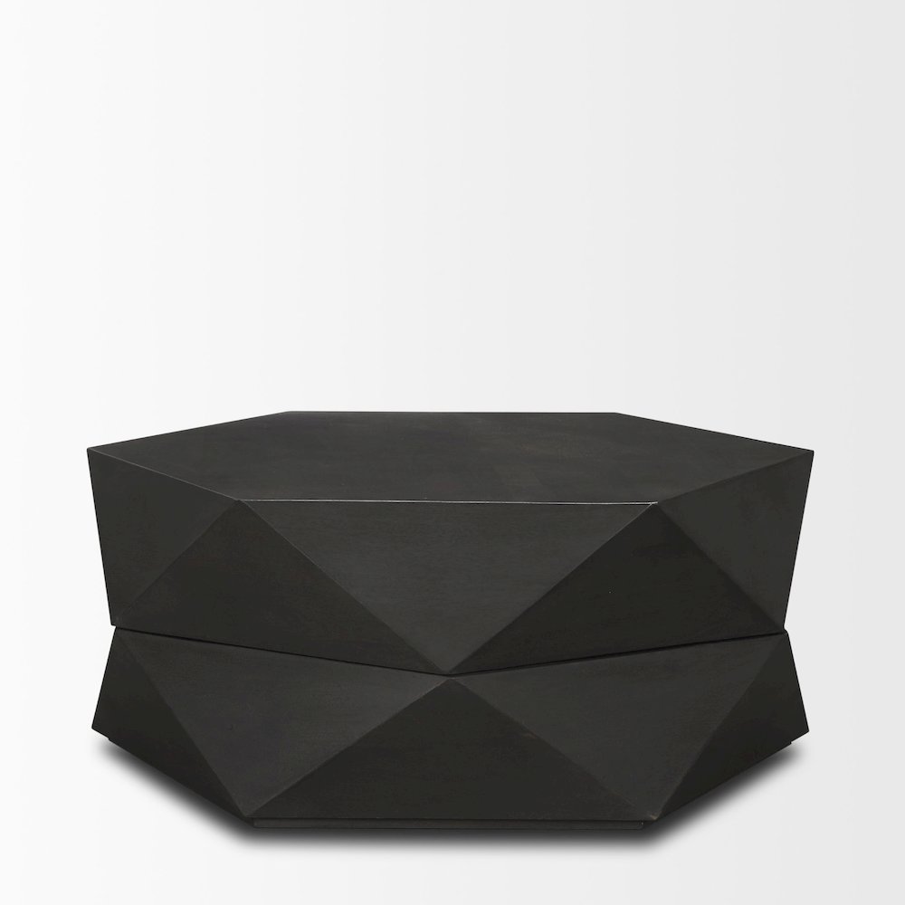 Hexagonal Hinged Solid Wood Top And Base Coffee Table. Picture 9