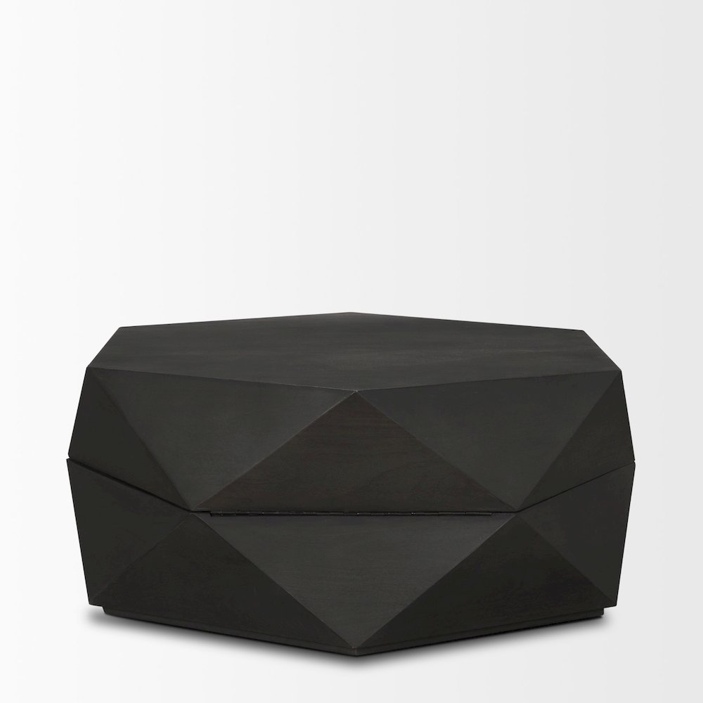 Hexagonal Hinged Solid Wood Top And Base Coffee Table. Picture 10