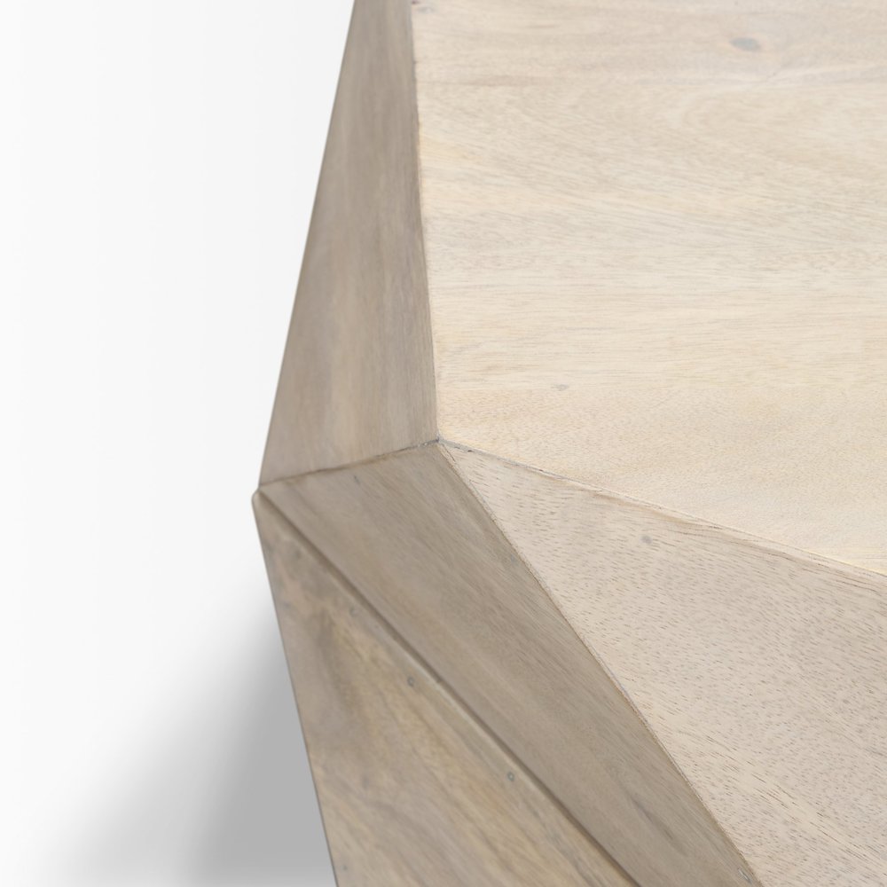 Hexagonal Hinged Solid Wood Top And Base Coffee Table. Picture 2
