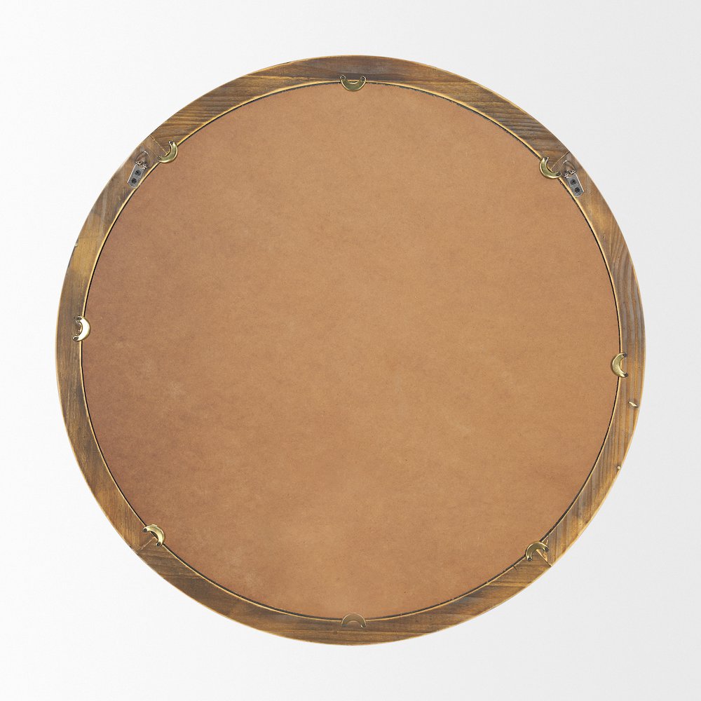 Roan Black Wood Beaded Wall Mirror. Picture 5