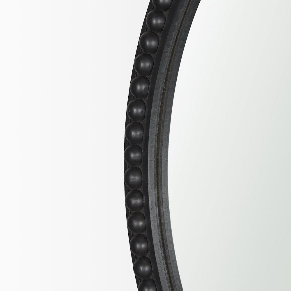 Roan Black Wood Beaded Wall Mirror. Picture 7
