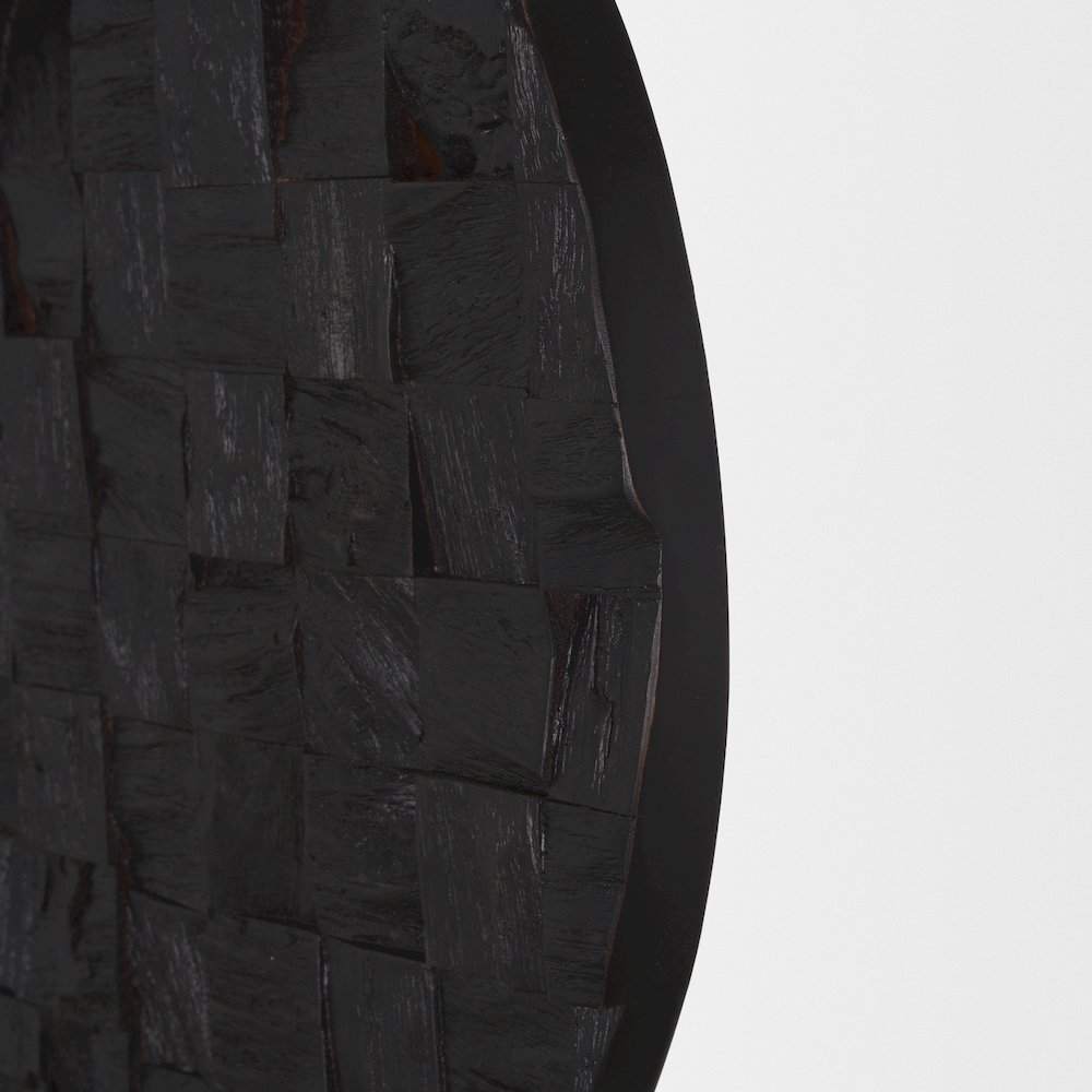 The Abyss Dark Brown Wood 24" Wall Art. Picture 6