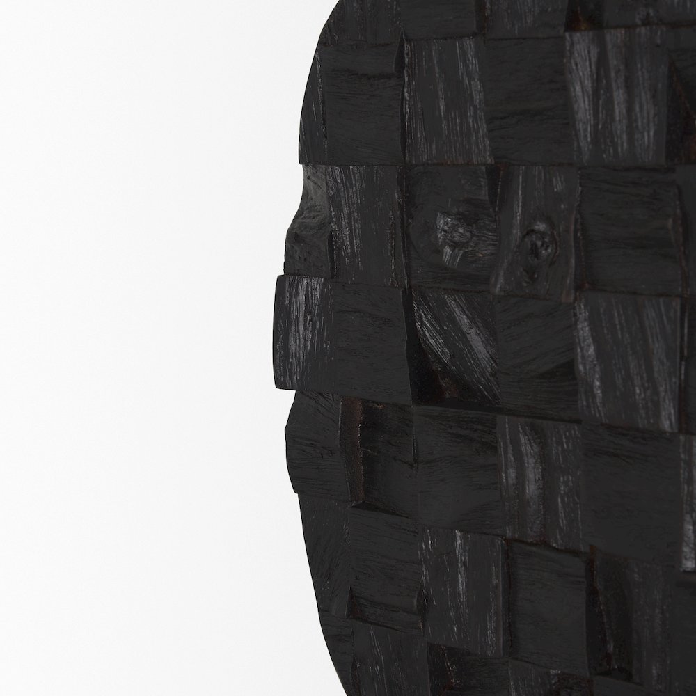 The Abyss Dark Brown Wood 24" Wall Art. Picture 7