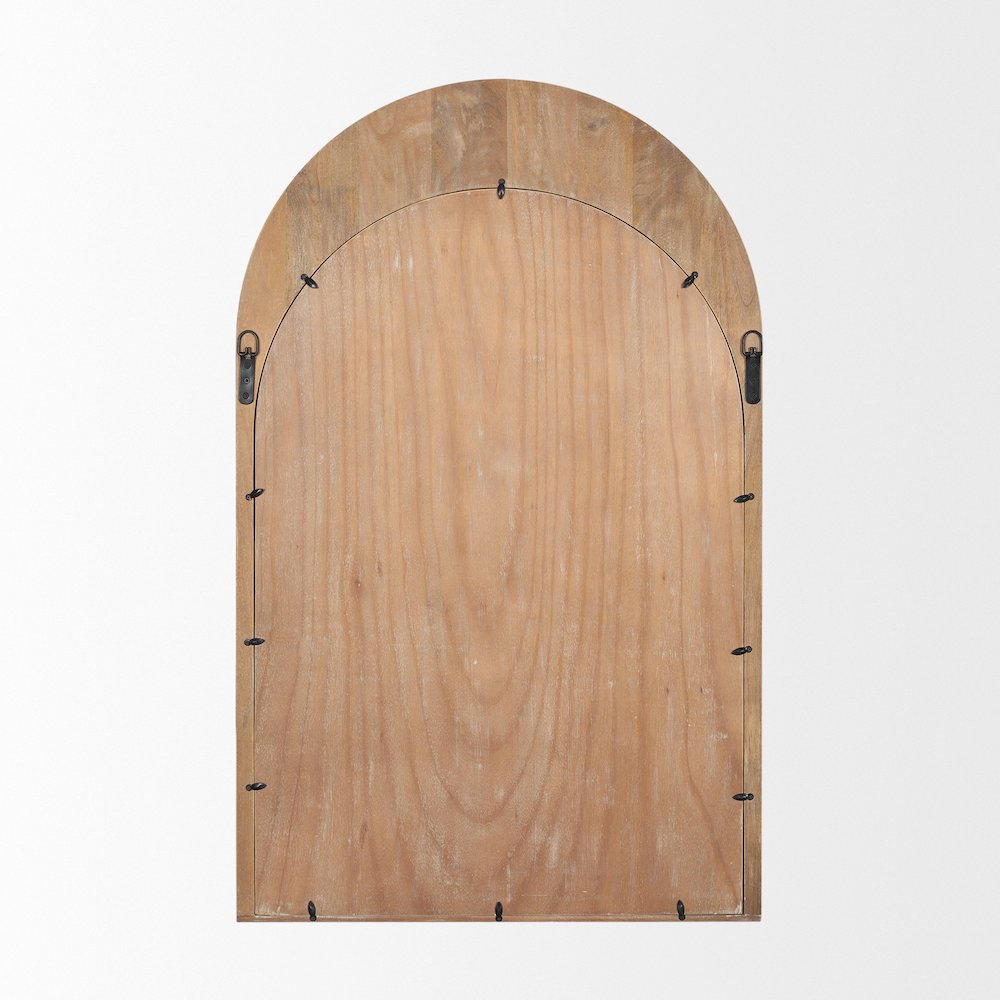 Celeste Light Brown Wood Medium Arched Mirror. Picture 4