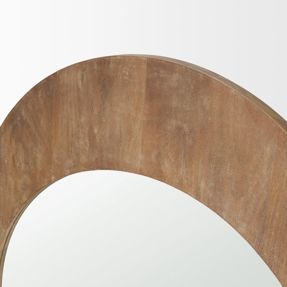 Celeste Light Brown Wood Medium Arched Mirror. Picture 5