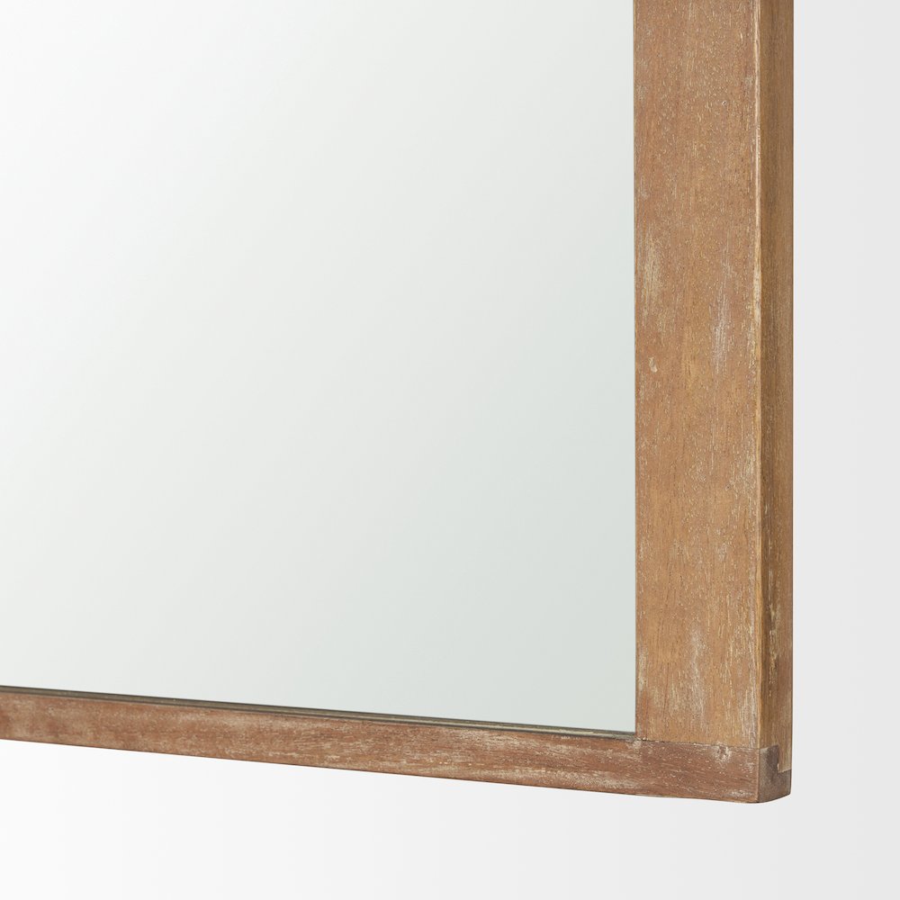 Celeste Light Brown Wood Medium Arched Mirror. Picture 6