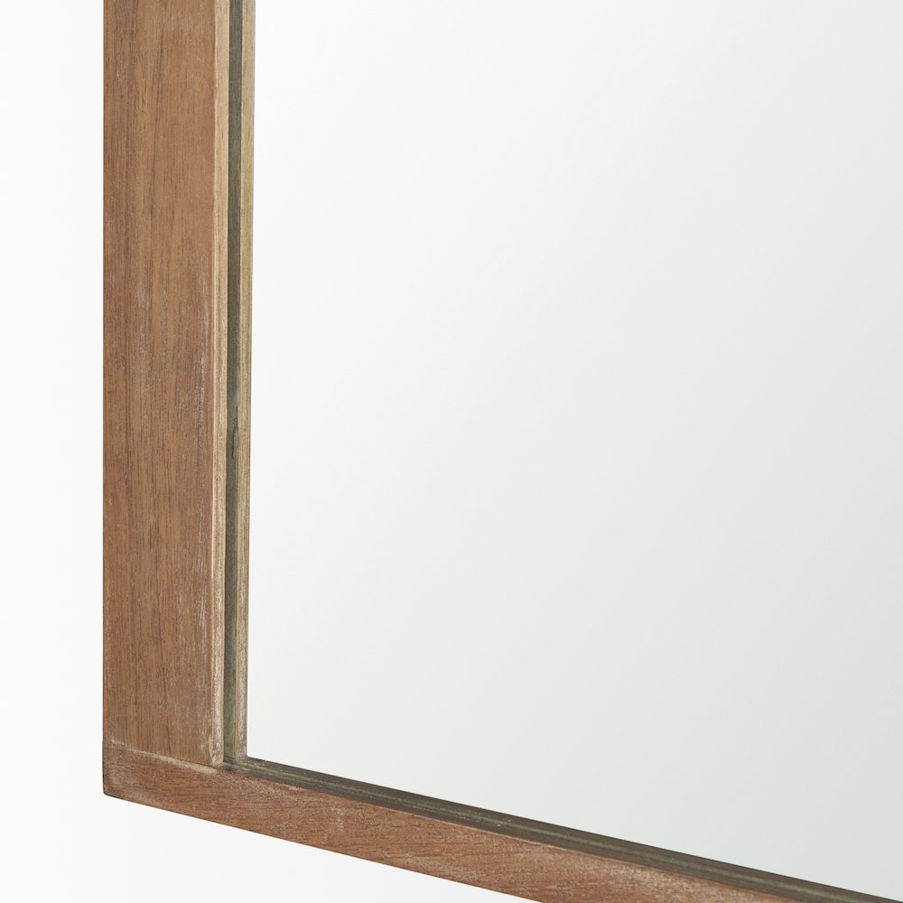 Celeste Light Brown Wood Medium Arched Mirror. Picture 7