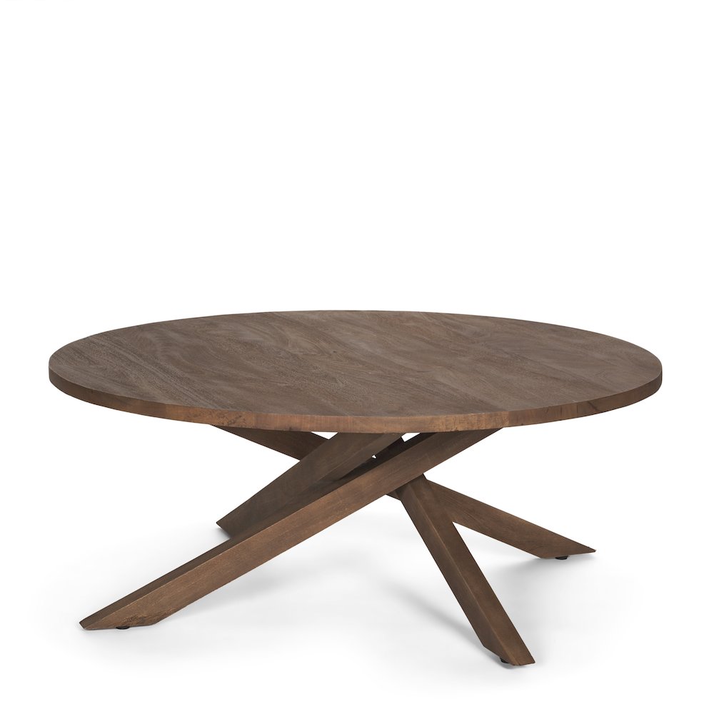 Medium Brown Wood Coffee Table. Picture 1