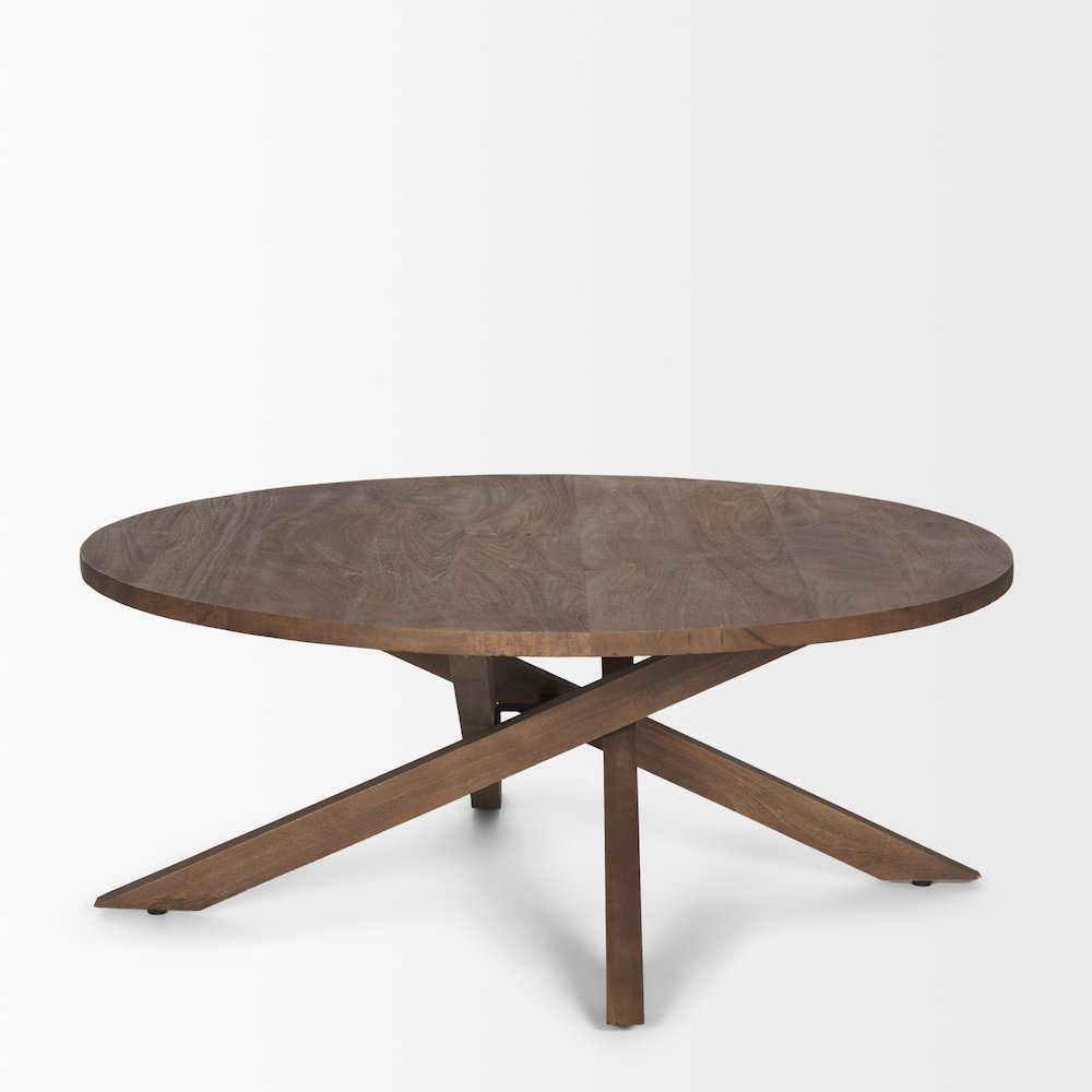 Medium Brown Wood Coffee Table. Picture 5