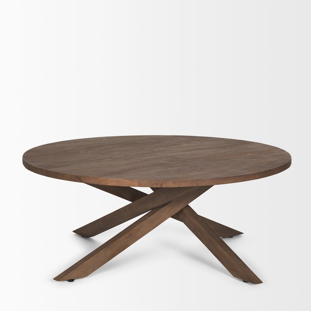 Medium Brown Wood Coffee Table. Picture 6