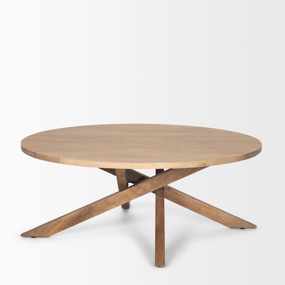 Light Brown Wood Coffee Table. Picture 5