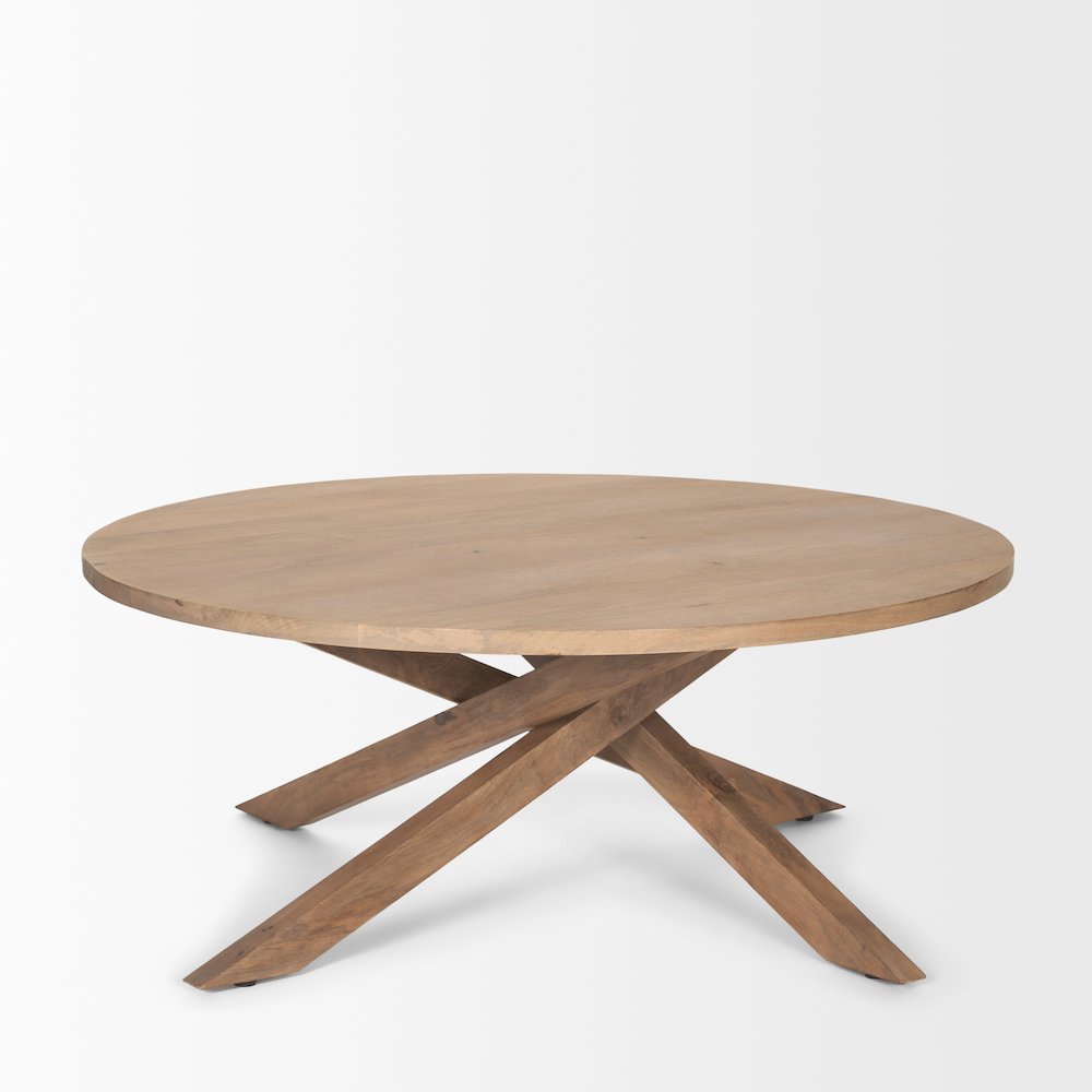 Light Brown Wood Coffee Table. Picture 6