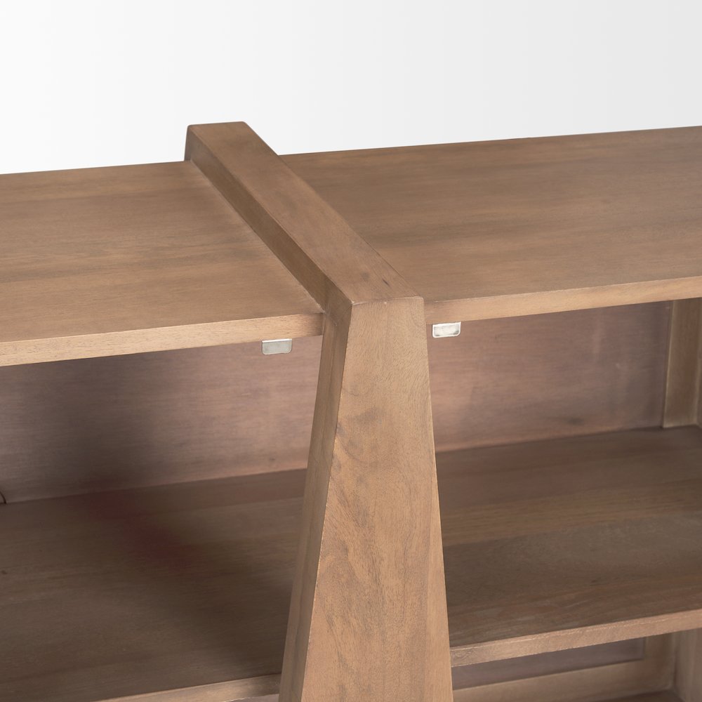 Eula Medium Brown Wood 4-Door Sideboard. Picture 2