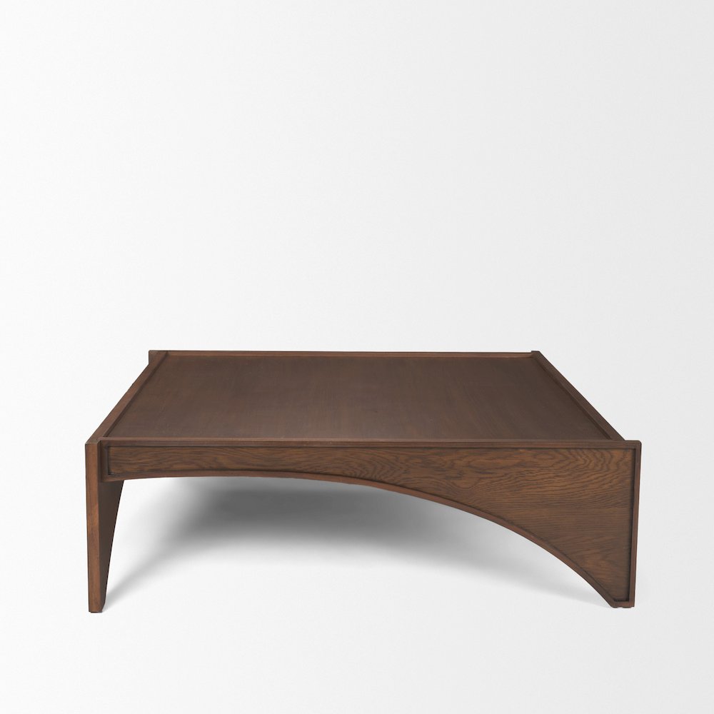 Medium Brown Wood Coffee Table. Picture 5
