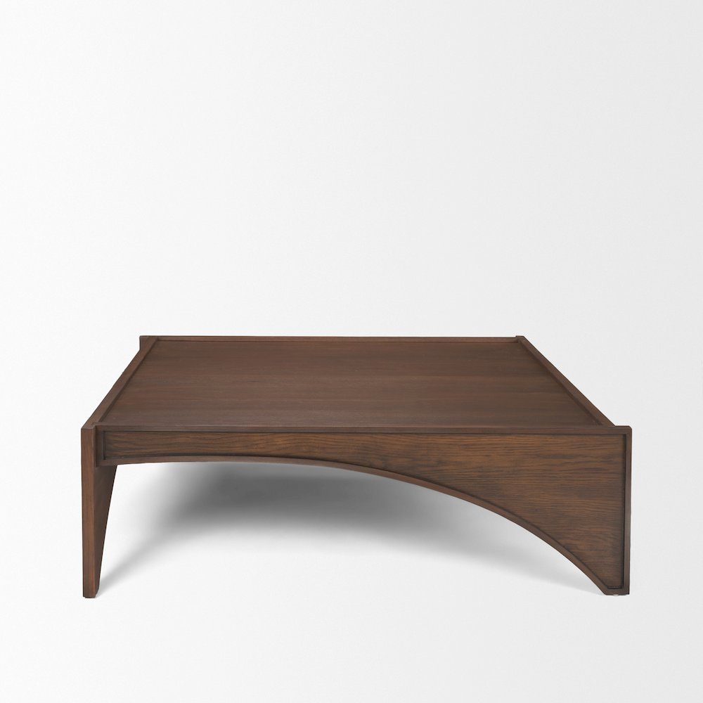 Medium Brown Wood Coffee Table. Picture 7