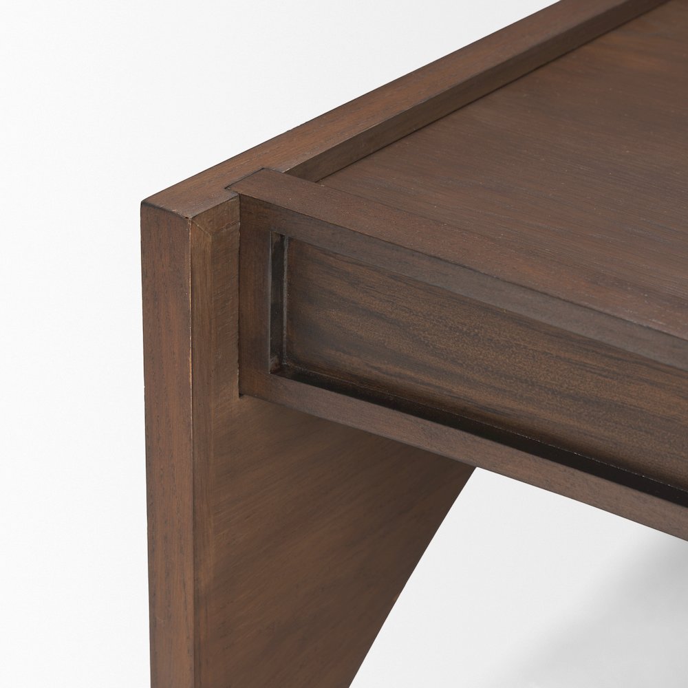 Medium Brown Wood Coffee Table. Picture 9