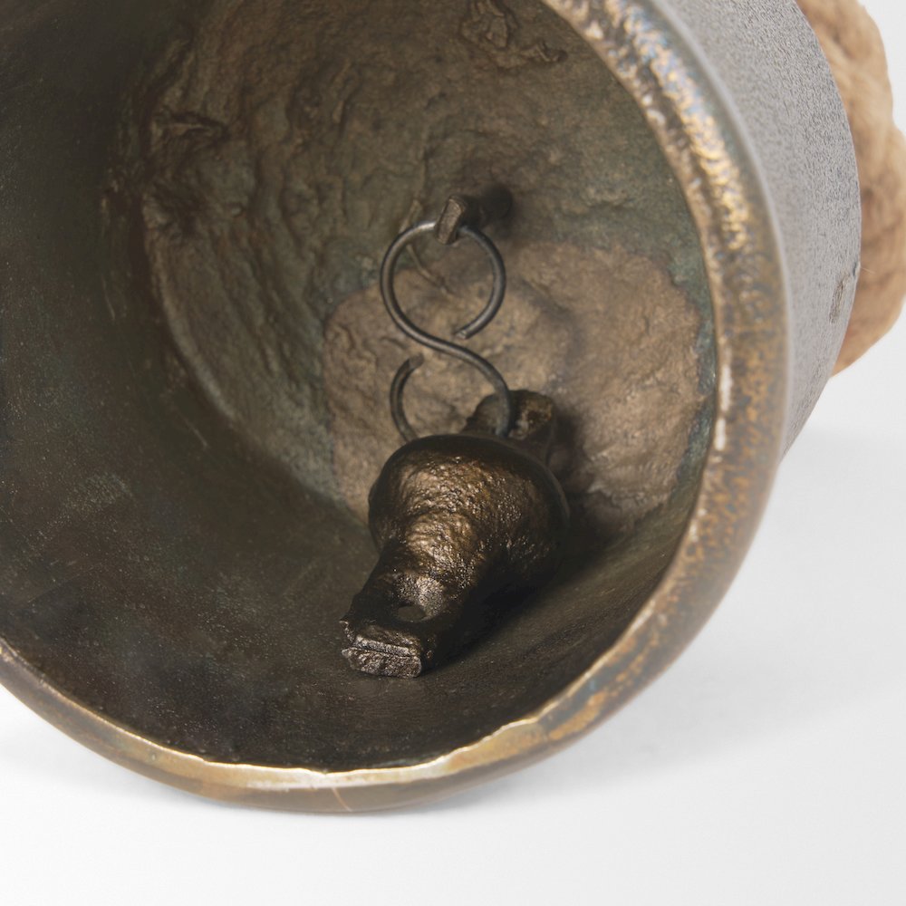 Quincy Medium Gold Metal Decorative Bell Object. Picture 3