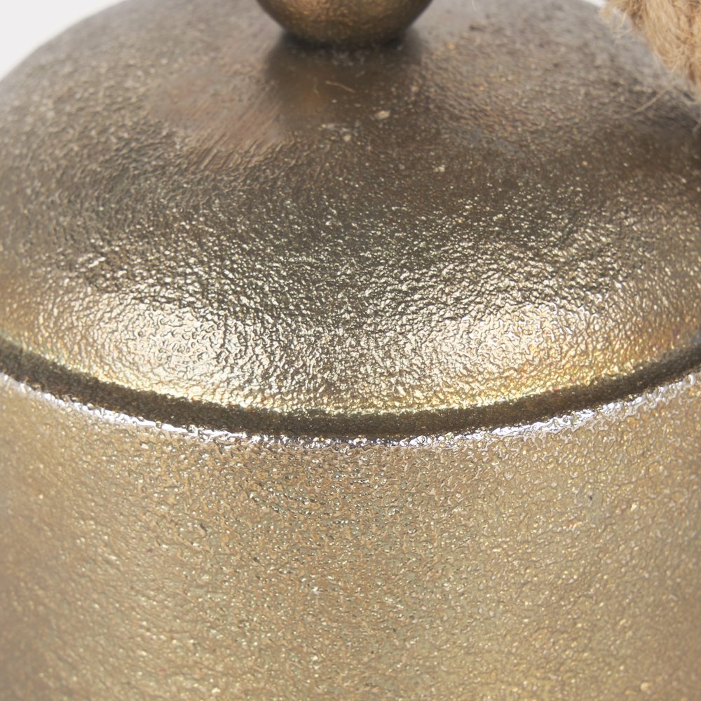 Quincy Medium Gold Metal Decorative Bell Object. Picture 11