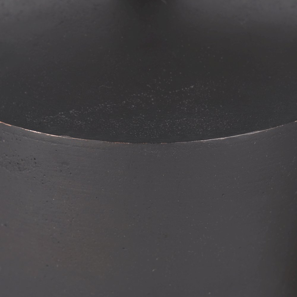 Quincy Large Matte Black Metal Decorative Bell Object. Picture 11