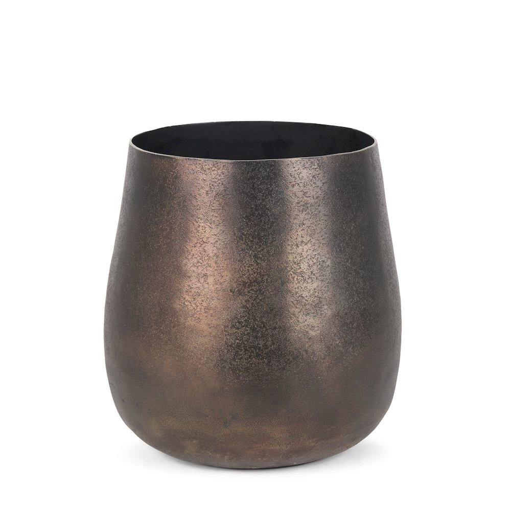Quade Small Gold Metal Planter. Picture 1