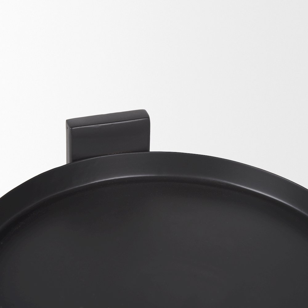 Price Large Matte Black Metal Glass Hurricane Candle Holder. Picture 2