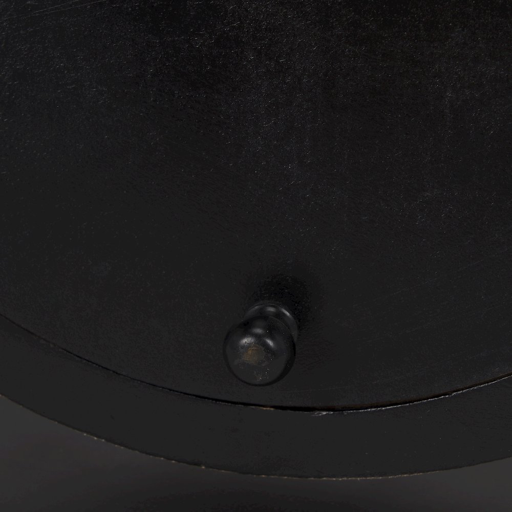 Raja Matte Black Metal Wood Table Clock. Picture 5