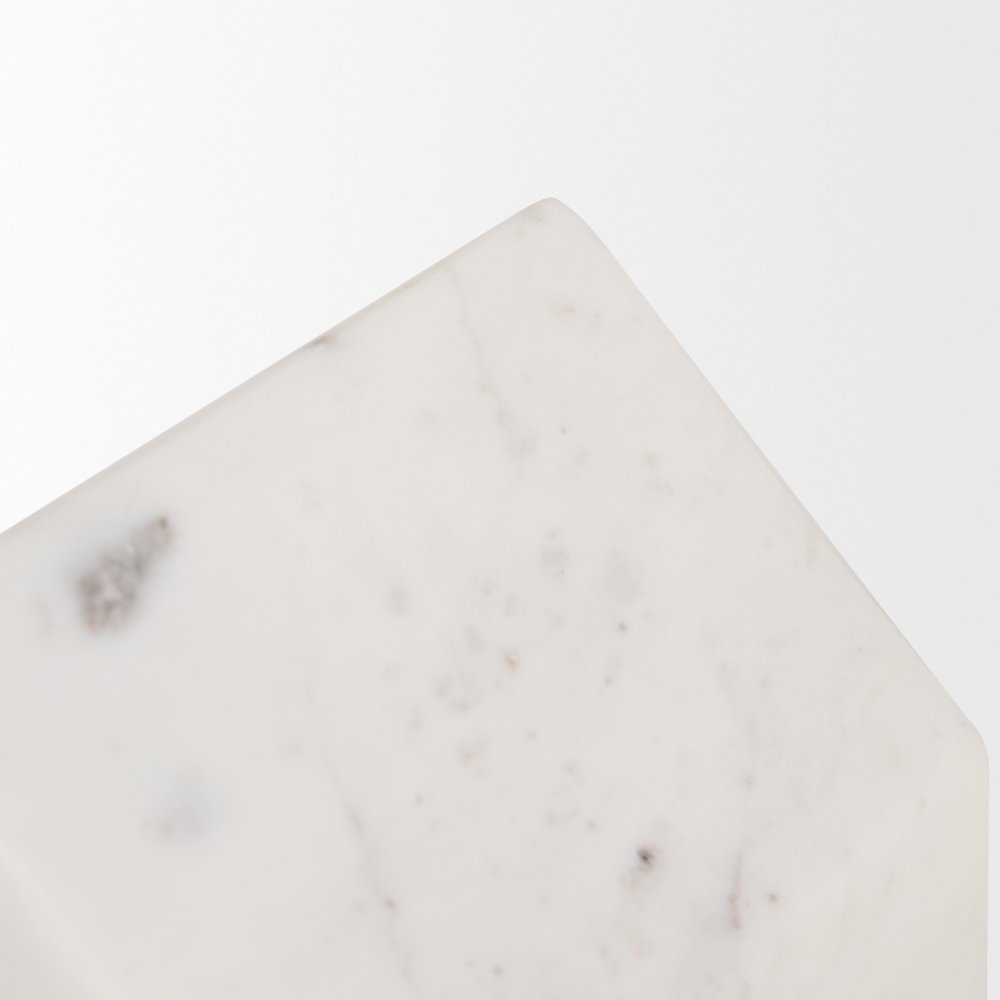 Raena White Marble House Door Stopper. Picture 6