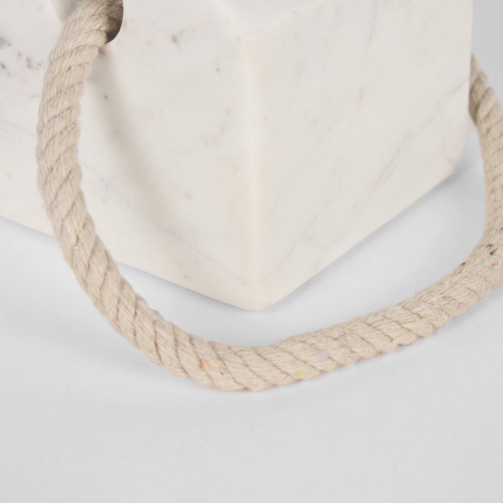 Raena White Marble House Door Stopper. Picture 8
