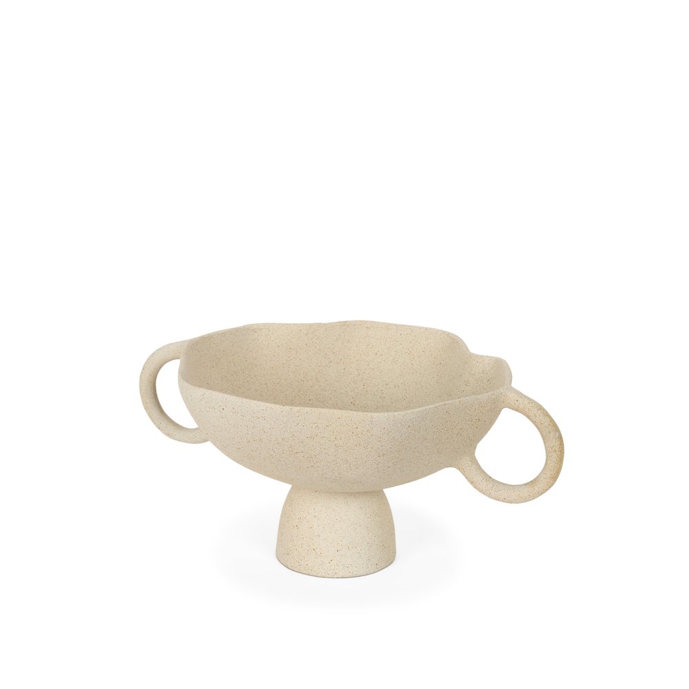 Beige Textured Small Metal Decorative Bowl. Picture 1