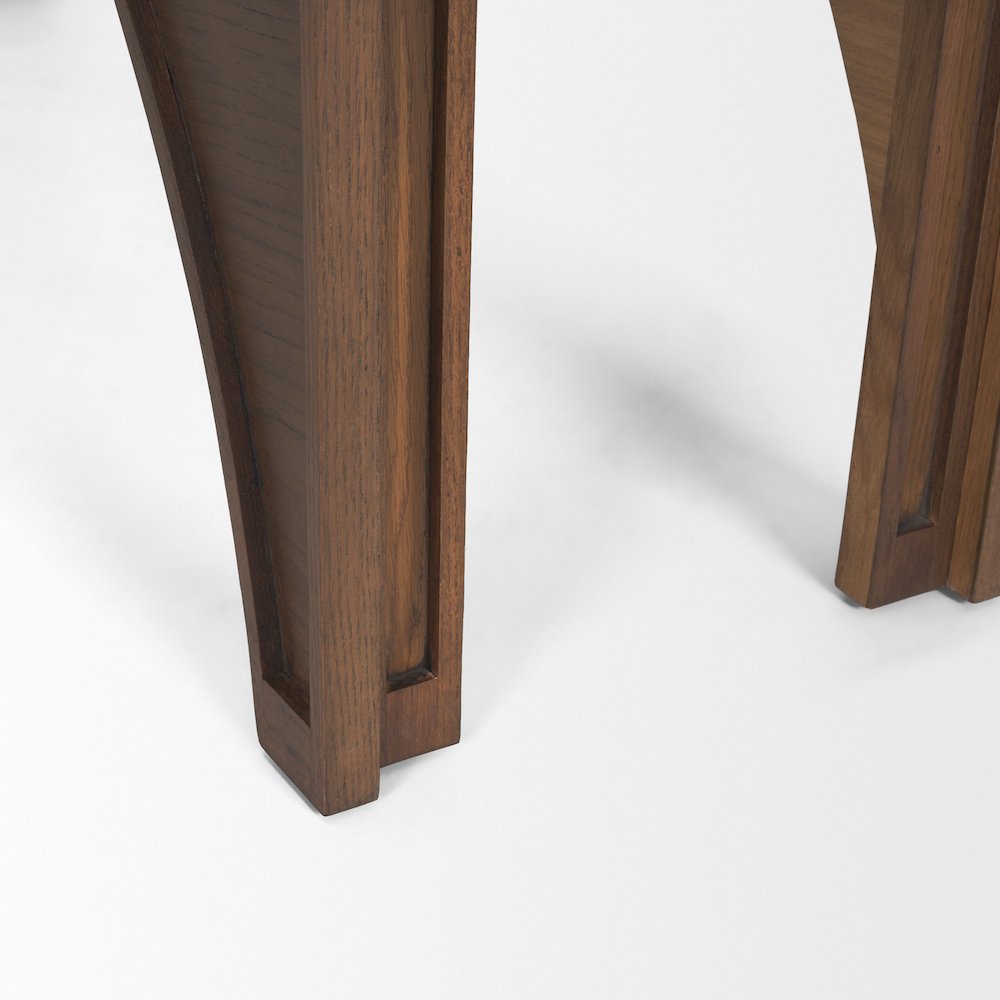 Dark Brown Wood Arched Console Table. Picture 3