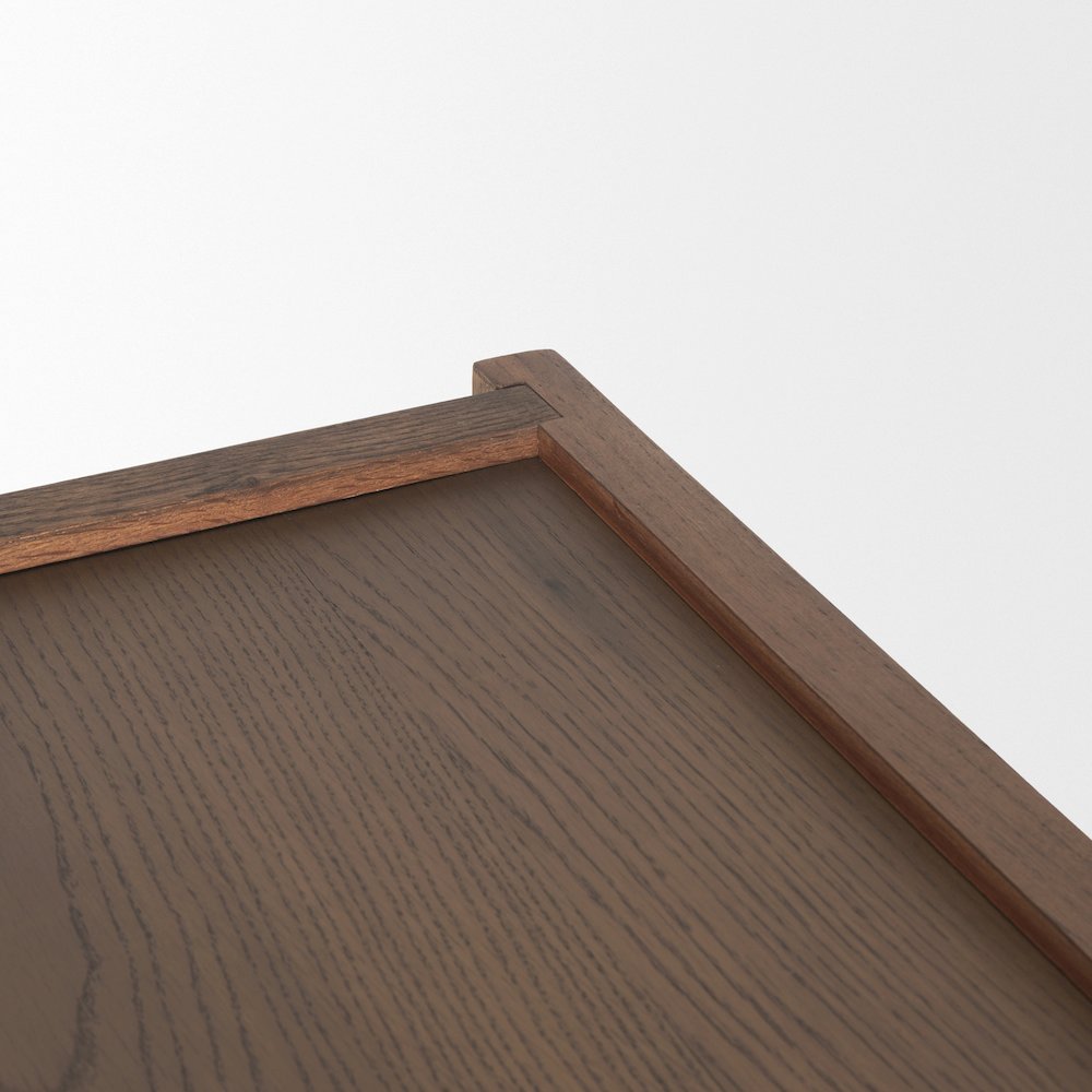 Dark Brown Wood Arched Console Table. Picture 10