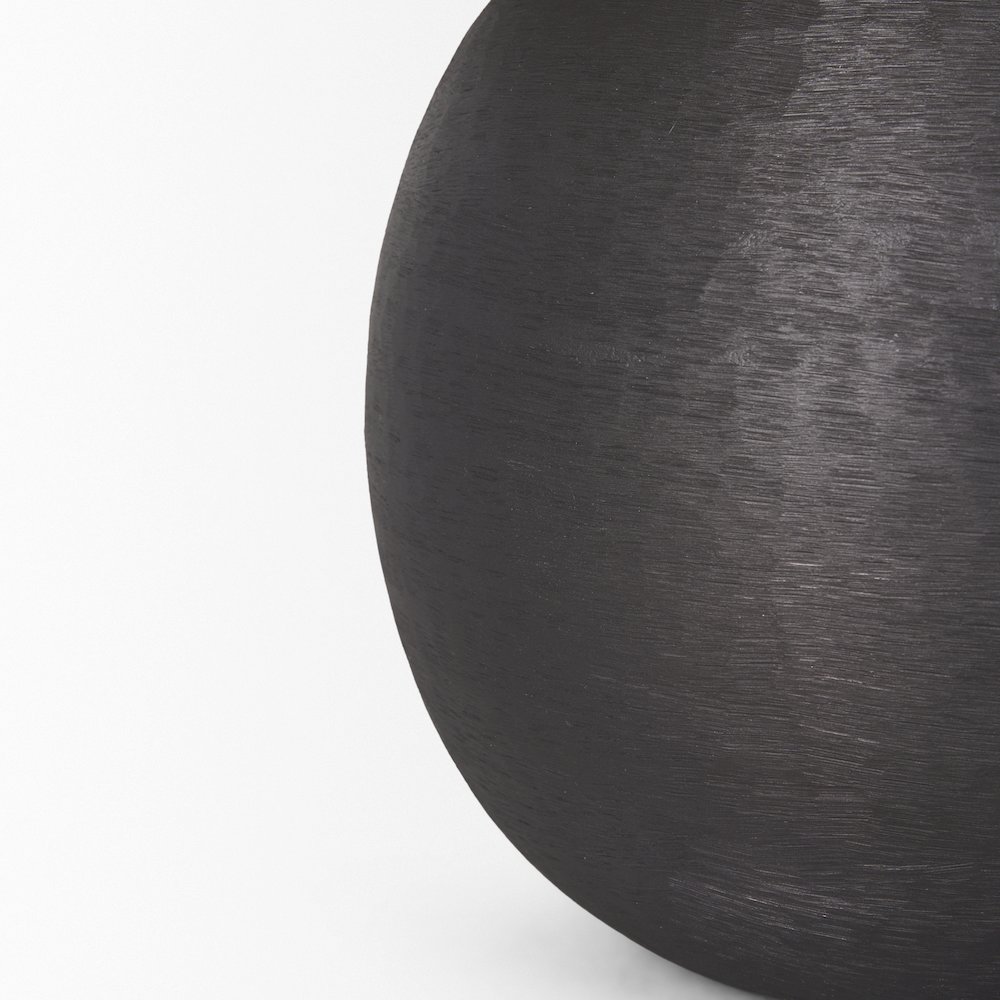 Sadiyah Black Brushed Metal Beige Shade Table Lamp. Picture 3