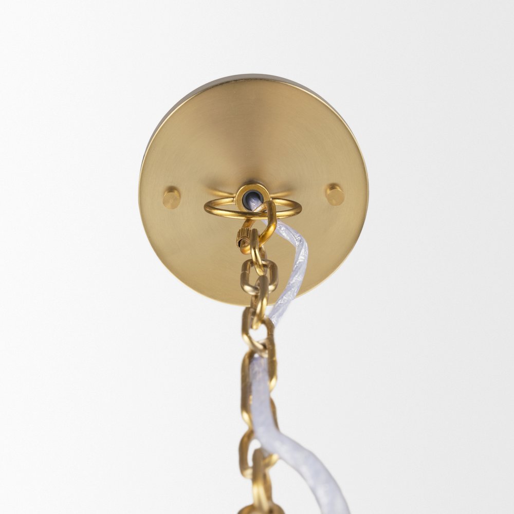 Saliha Cane Brass Metal Pendant Light. Picture 5