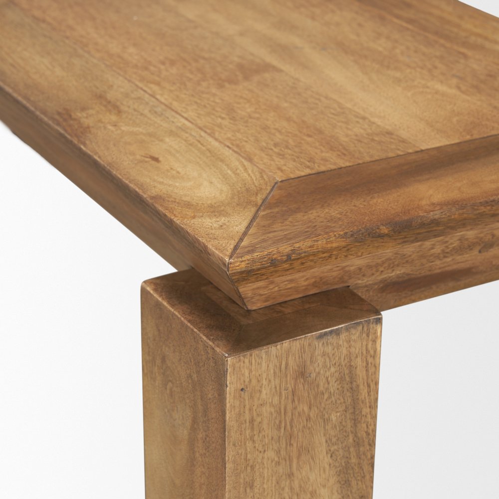 Brown Wood Tapered Top Console Table. Picture 9