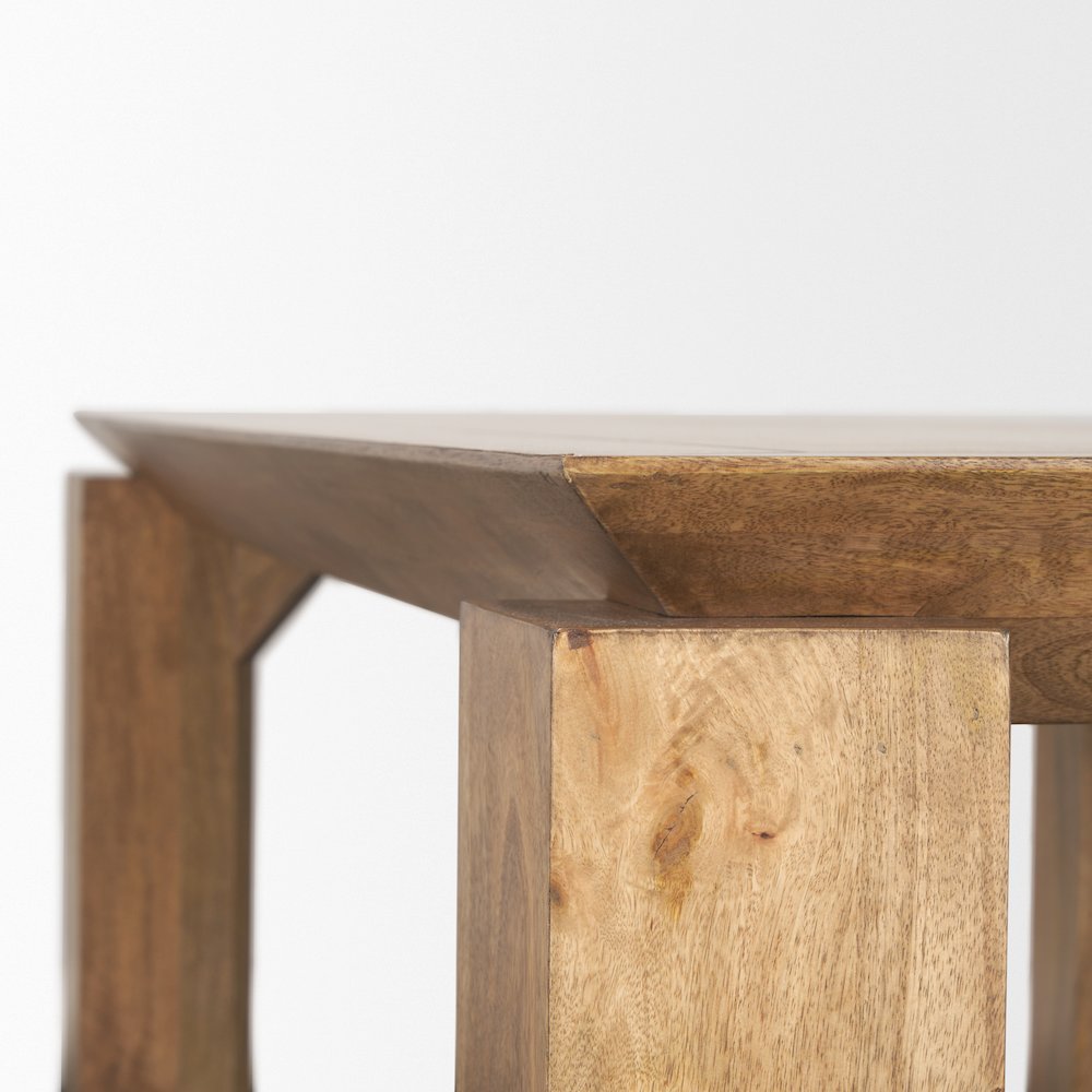 Brown Wood Tapered Top Console Table. Picture 10