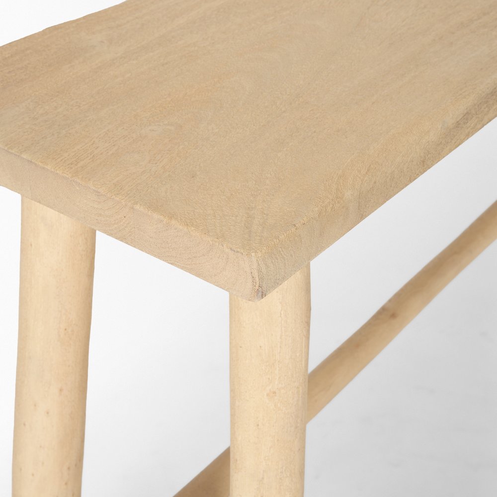 Light Brown Wooden Craftsman Console Table. Picture 8