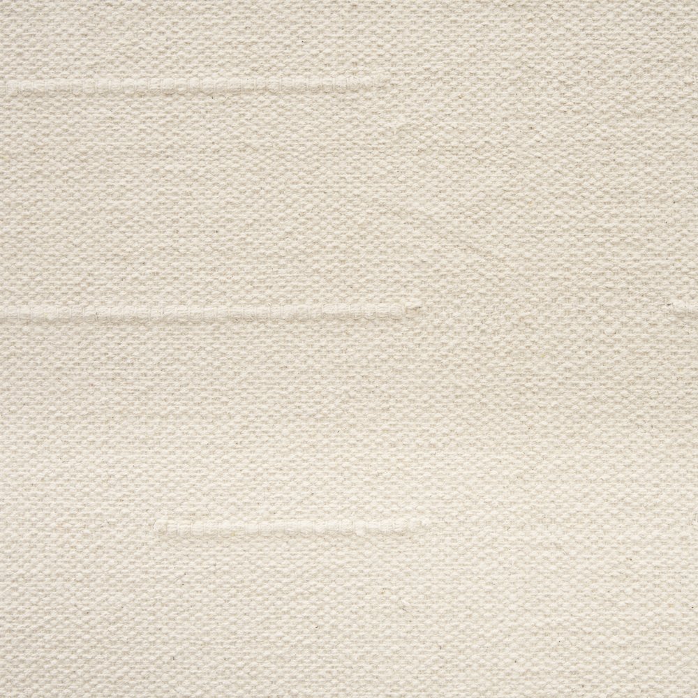 Shae Brown Wood Oatmeal Fabric Ottoman. Picture 3
