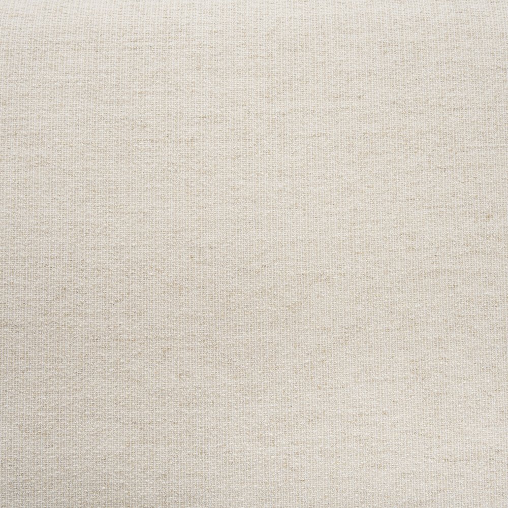 Light Brown Elm Wood Oatmeal Fabric Bench. Picture 4
