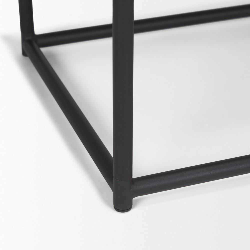 Taniel Light Brown Wood Black Metal Stool. Picture 7